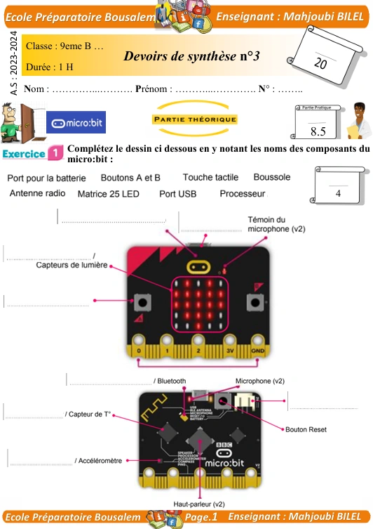 Devoir de synthèse N°3 Image 1